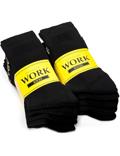 Occulto Herren Stabile Arbeitssocken 10er Pack (Modell: Karl) Schwarz 47-50 von Occulto