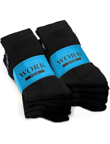 Occulto Herren Stabile Arbeitssocken 10er Pack (Modell: Karl) Schwarz Blau 47-50 von Occulto