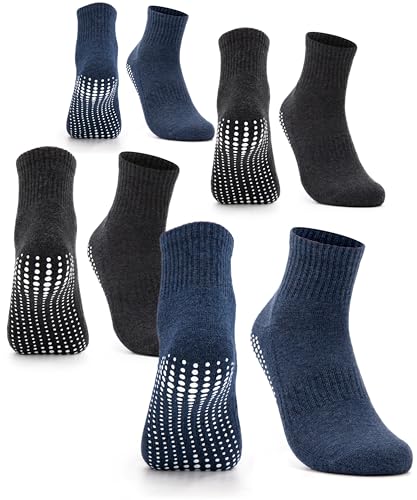 Occulto Herren Stoppersocken 2er Pack, 4er Pack (Modell: Andi) 4 Paar - Schwarz Navy 43-46 von Occulto