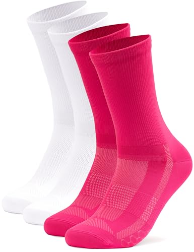 Occulto Herren & Damen Rennradsocken 2er Pack (Modell: Eddy), Fahrradsocken 1 X Pink 1 X Weiß 39-42 von Occulto