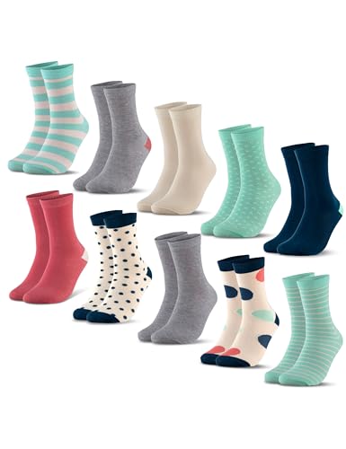 Occulto Jungen & Mädchen Bunte Socken 10er Pack (Modell: Estilo) Mint 23-26 von Occulto