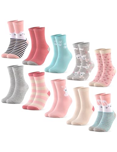 Occulto Jungen & Mädchen Motiv Socken 10er Pack (Modell: Fantasia) Pink Mix 31-34 von Occulto