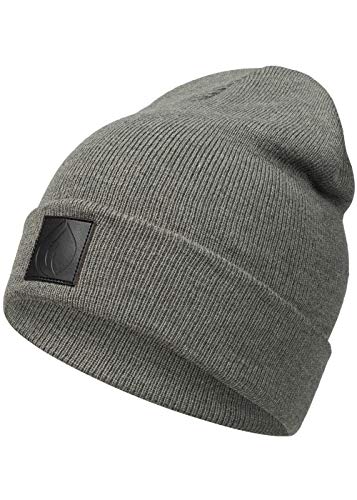 Occulto Leatherpatch Winter Mütze Beanie Charcoal1 von Occulto