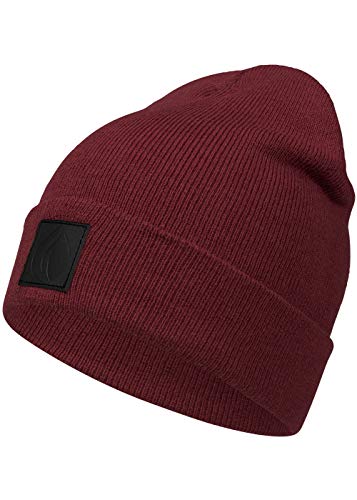 Occulto Leatherpatch Winter Mütze Beanie Red1 von Occulto