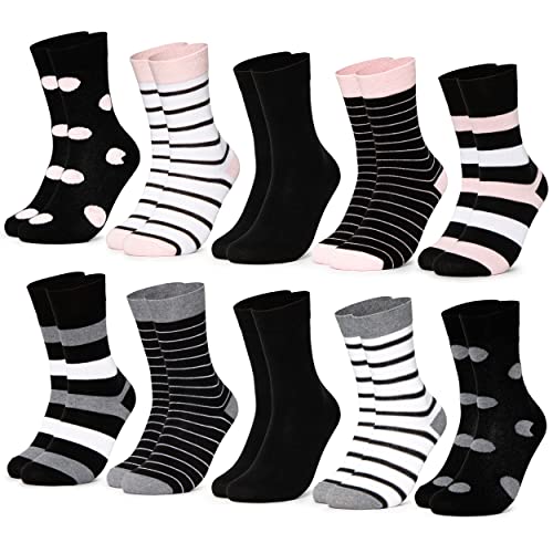 Occulto 10 PAAR SOCKEN DAMEN aus BAUMWOLLE (Modell: Lotte) Rosa 35-38 von Occulto