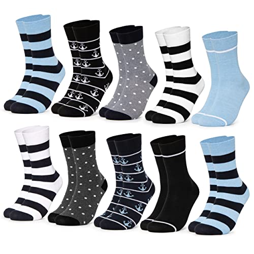 Occulto 10 PAAR SOCKEN DAMEN aus BAUMWOLLE (Modell: Lotte) Blau 39-42 von Occulto