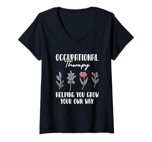 Damen OT Ergotherapie hilft Ihnen, Ihren eigenen Weg zu wachsen T-Shirt mit V-Ausschnitt Damen OT Ergotherapie hilft Ihnen, Ihren eigenen Weg zu wachsen T-Shirt mit V-Ausschnitt von Occupational Therapy Ot Therapist Gift