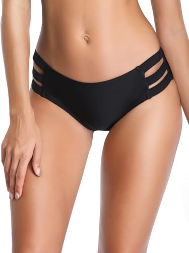 Ocean Blues Damen-Bikini mit vollständiger Abdeckung, Swim Bottom, Schwarz, M von Ocean Blues
