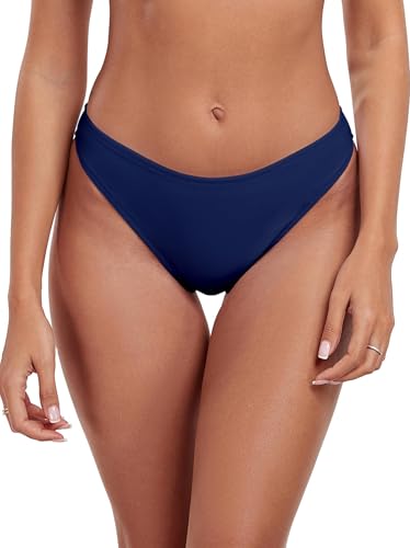 Ocean Blues Damen Cheeky Bikini-Höschen Marineblau - Größe S, Mittlerer Bund von Ocean Blues