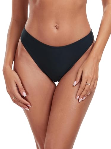 Ocean Blues Damen Cheeky Bikini-Höschen Schwarz - Größe XL, Mittlerer Bund von Ocean Blues