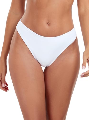 Ocean Blues Damen Cheeky Bikini-Höschen Weiß - Größe L, Mittlerer Bund von Ocean Blues