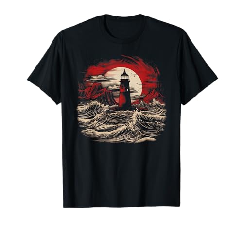 Vintage Leuchtturm für Damen und Herren T-Shirt von Ocean Lighthouse