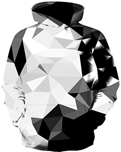 Ocean Plus Jungen Langarm Galaxis Kapuzenpullover Bunt Casual Sweatshirts Pullover mit Kapuzen Pulli für Kinder Hoodie (3XL (Körpergröße: 155-165cm), Schwarzer Kristall) von Ocean Plus