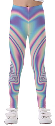 Ocean Plus Mädchen Leggings Atmungsaktive Sport Hosen Digital Druck Vielseitige Leggings (M (110-120, Farbrendering) von Ocean Plus