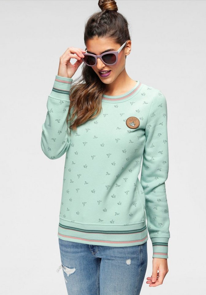 Ocean Sportswear Sweatshirt mit Lederimitatbadge von Ocean Sportswear