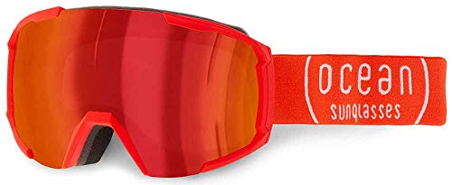 Ocean Sunglasses Unisex Fashion Cool Ski Snow Goggles Men Women Ocean Red Sonnenbrille, weiß glänzend von Ocean Sunglasses