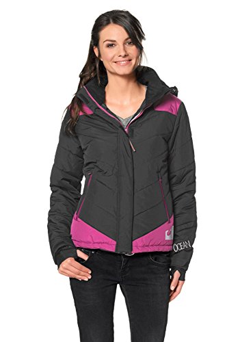 Ocean Damen Winterjacke Jacke Steppjacke Snowboard Ski 3000mm (36, Schwarz) von Ocean