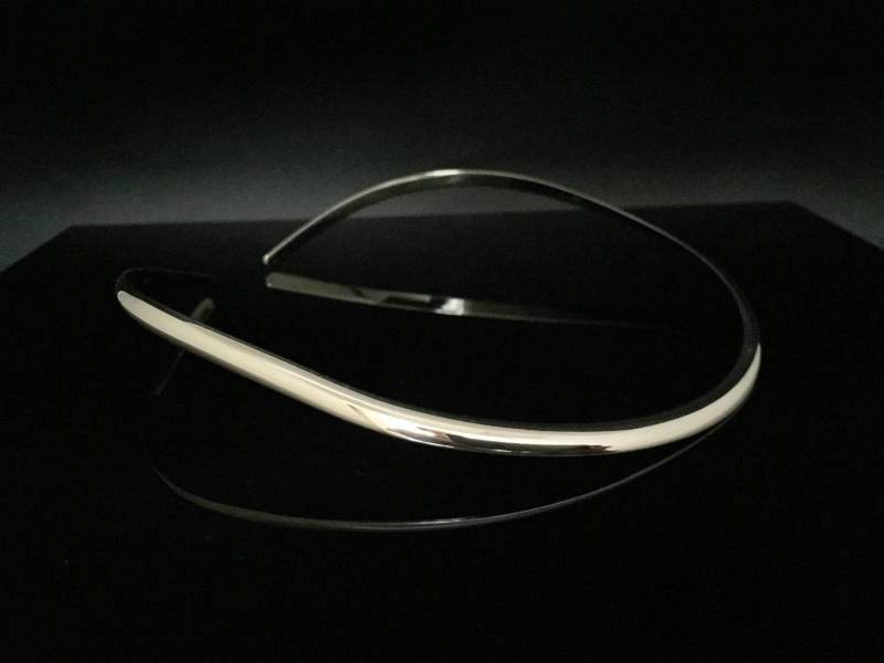 5 Mm Abgerundetes Flach Silber Halsband // 925 Sterling 45 cm Passgenau Medium Gage von OceanGemsCo