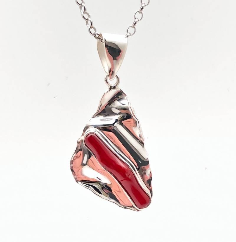 Koralle Anhänger // Schmuck Silber von OceanGemsCo