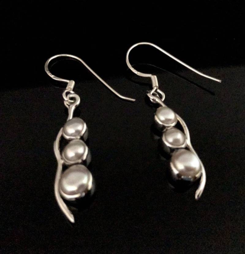 Perlenohrringe // 925 Sterling Silber Lange Perlenschmuck von OceanGemsCo