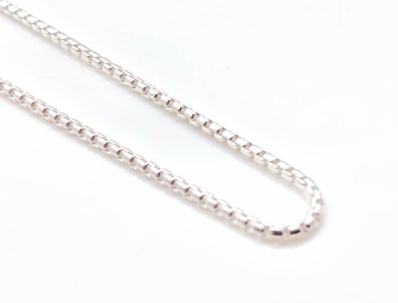Runde Box Kette Aus Silber 1.5 Mm // Medium 086 Verkaufsschlager Starke Anhänger 925 Sterling von OceanGemsCo