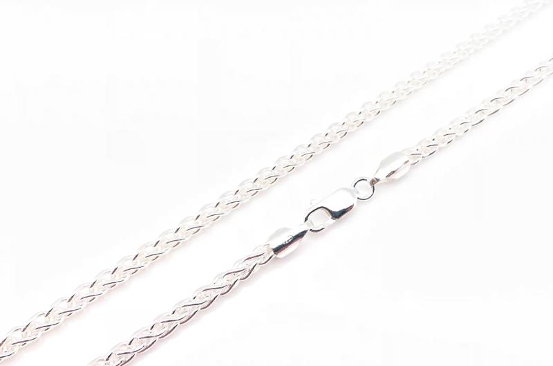 Silberkette 3.4 Mm // Weizen Kette 080 Spiga Heavy Gage Anhänger 925 Sterling Silber Alle Grössen von OceanGemsCo