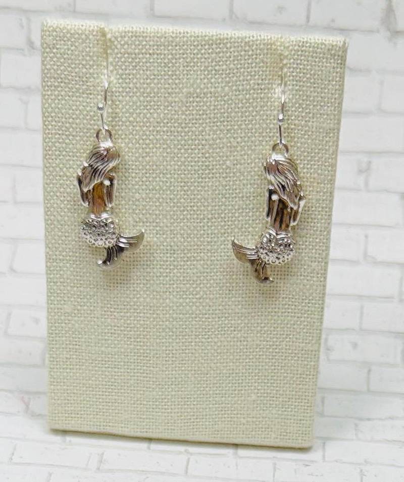 Meerjungfrau Ohrringe - Schmuck Geschenk Silber von OceanPalmsJewelry