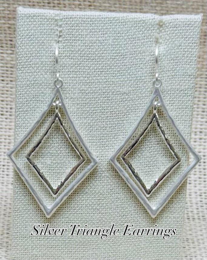 Silber Ohrringe - Gold Baumeln Creolen von OceanPalmsJewelry