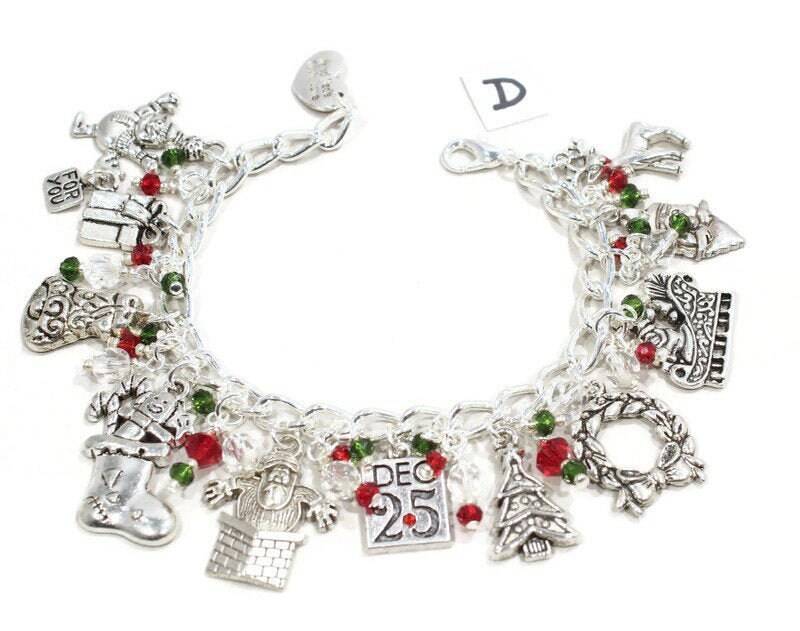 Urlaub Armband - Weihnachten Schmuck Rot Und Grün Funkelnd von OceanPalmsJewelry