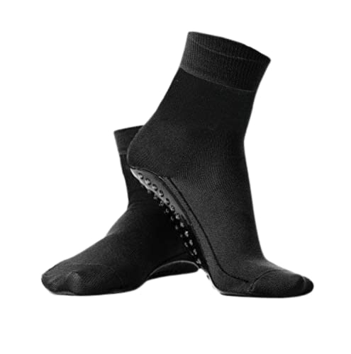 OceanSocks + EXTRA TASCHE | rutschfeste Aqua-und Beachsocken für Strand, Wasser, Wattwanderung, Boot & Boards, Damen, Herren, Kinder,Schwarz, 43-46 von OceanSocks