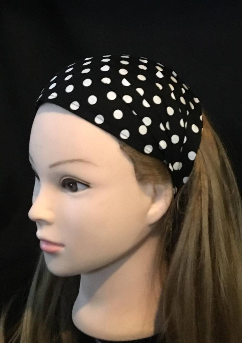 Polka Dot Stirnband Bandana Haargummi Turban Stoff Damen Mode Schal 100% Baumwollstoff Alexander Henry von OceaniaLegendsDesign