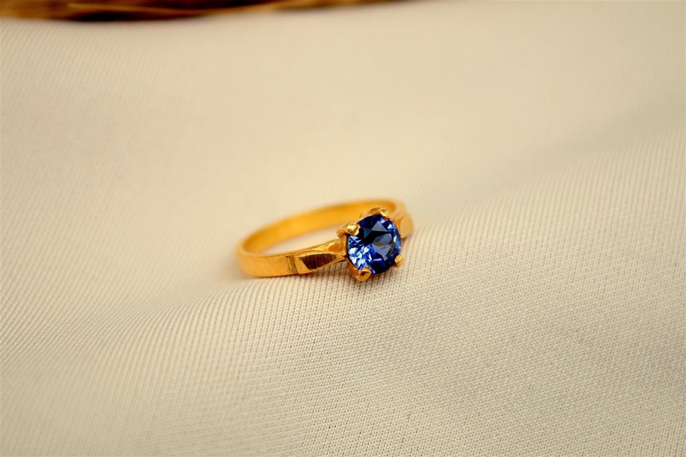Natürlicher Saphir Silber Einsamer Ring, Verlobungsring, Ring Mit Blauem Stein, Geburtsstein Ehering, Geschenk Für Sie von OceansilverArt