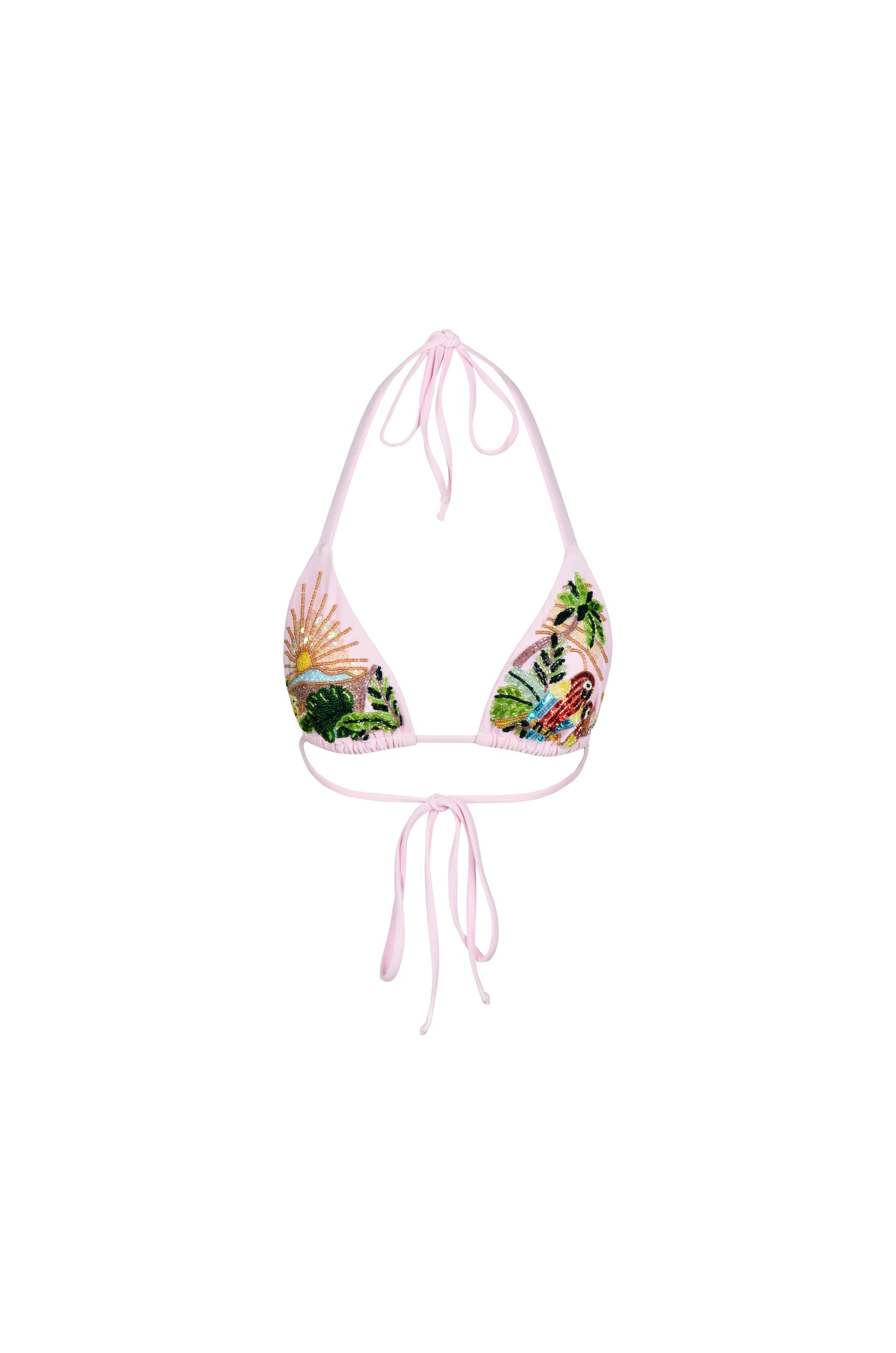 Charli Embellished Premium Pink Tropical Bikini von Oceanus Swimwear