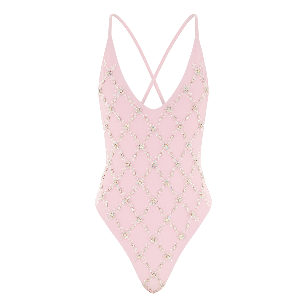 Rose Elegant High Cut Leg Pink Swimsuit von Oceanus Swimwear