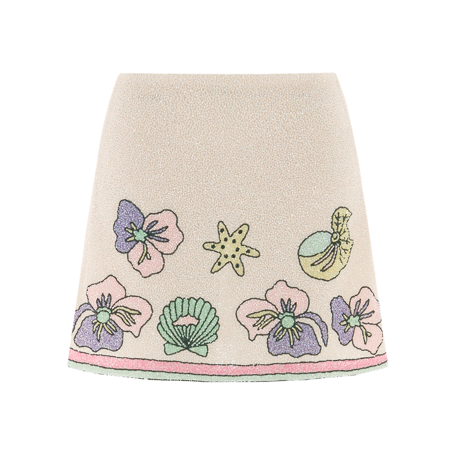 Tallulah Crystal Co-Ord Mini Skirt von Oceanus Swimwear