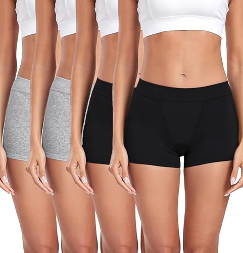 Ocexteur Pantys Damen Baumwolle Hipster Unterwäsche Frauen 4er Set Bequem Hotpants Einfach Dehnbar Hipster Mehrpack von Ocexteur