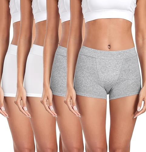 Ocexteur Seamless Boxershorts Damen Hipster Unterwäsche Frauen 4er Set Bequem Hotpants Einfach Dehnbar Hipster Mehrpack von Ocexteur
