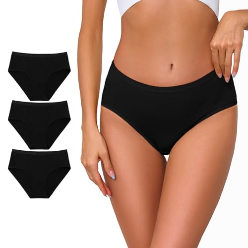 Ocexteur Unterhosen Damen Baumwolle Frauen Unterwäsche Hohe Taille Slips Hoher Taillenslip Mehrpack von Ocexteur