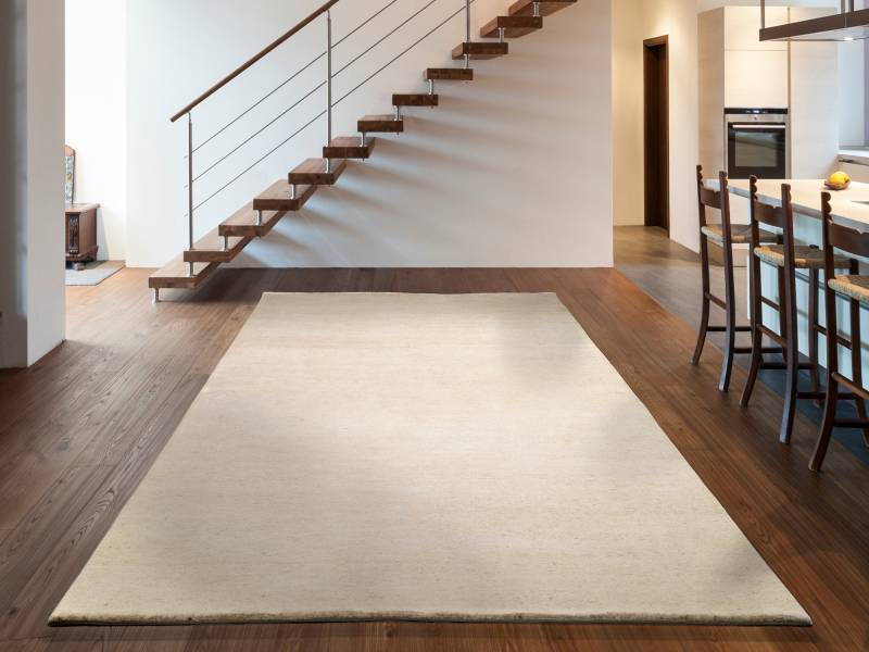 OCI DIE TEPPICHMARKE Wollteppich "ESEMPIO UNI MELANGE" rechteckig 18 mm Höhe reine Wolle, handgeknüpft, hochwertig verarbeitet, natürlich warm von Oci Die Teppichmarke