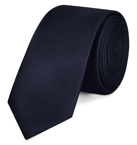 OcioDual Krawatte Klassisch Navy Blau Handgefertigt, elegant für Feiern, Events, Hochzeiten, Partys und Business, Herrenkrawatte als Geschenk, Unisex, Herrenkrawatte von OcioDual