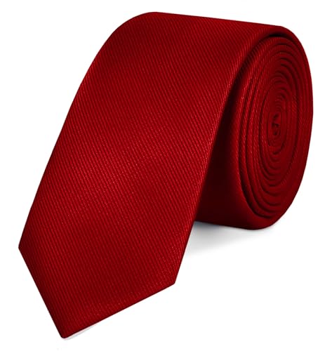 OcioDual Krawatte Klassisch Rot Handgefertigt, elegant für Feiern, Events, Hochzeiten, Partys und Business, Herrenkrawatte als Geschenk, Unisex, Herrenkrawatte von OcioDual