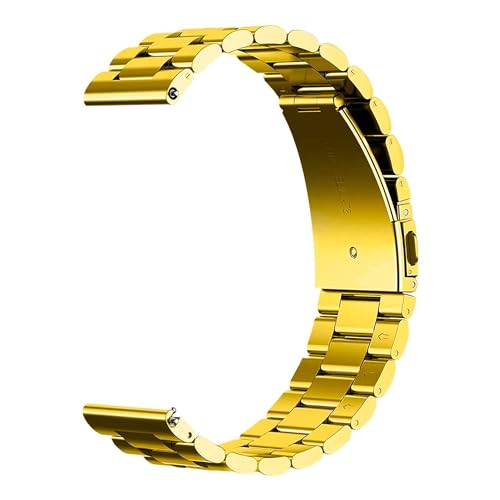 OcioDual Stainless Steel bracelet, Uhrenarmband Edelstahl, Farbe Gold, Kompatibel mit herkömmlichen und intelligenten Uhren mit langer Lebensdauer 14mm von OcioDual