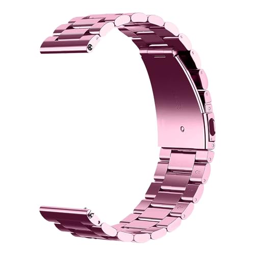 OcioDual Stainless Steel bracelet, Uhrenarmband Edelstahl, Farbe Rosa, Kompatibel mit herkömmlichen und intelligenten Uhren mit langer Lebensdauer 20mm von OcioDual