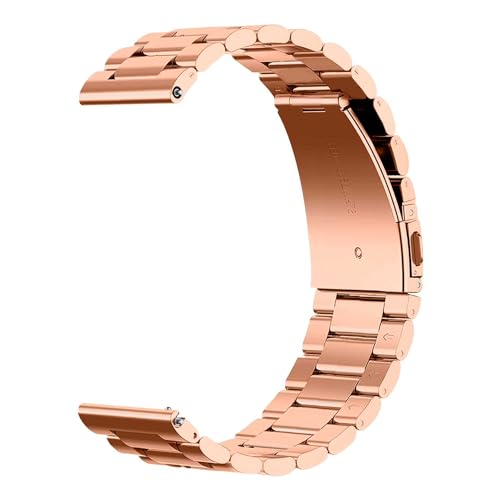 OcioDual Stainless Steel bracelet, Uhrenarmband Edelstahl, Farbe Roségold, Kompatibel mit herkömmlichen und intelligenten Uhren mit langer Lebensdauer 22mm von OcioDual