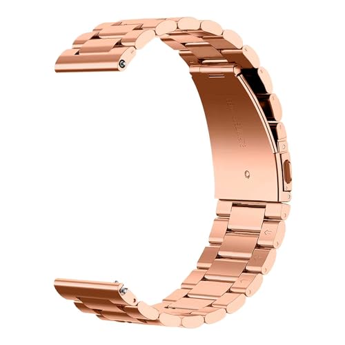 OcioDual Stainless Steel bracelet, Uhrenarmband Edelstahl, Farbe Roségold, Kompatibel mit herkömmlichen und intelligenten Uhren mit langer Lebensdauer 20mm von OcioDual