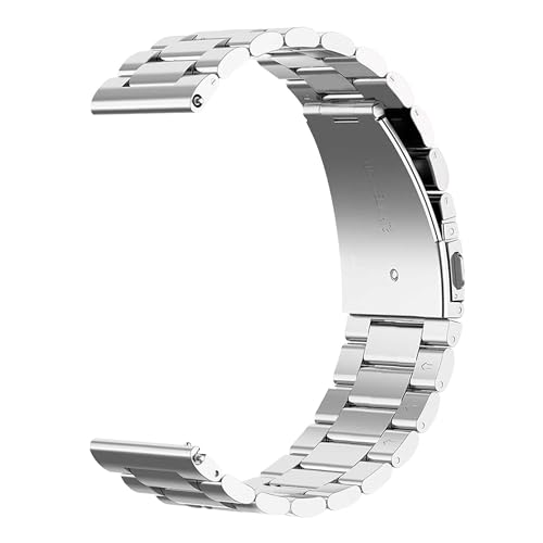 OcioDual Stainless Steel bracelet, Uhrenarmband Edelstahl, Farbe Silber, Kompatibel mit herkömmlichen und intelligenten Uhren mit langer Lebensdauer 20mm von OcioDual