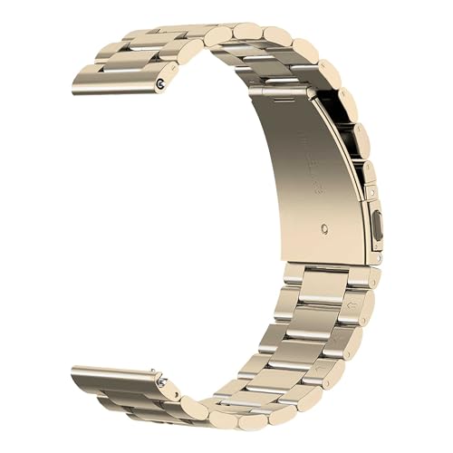 OcioDual Stainless Steel bracelet, Uhrenarmband Edelstahl, Farbe Weißes Gold, Kompatibel mit herkömmlichen und intelligenten Uhren mit langer Lebensdauer 22mm von OcioDual