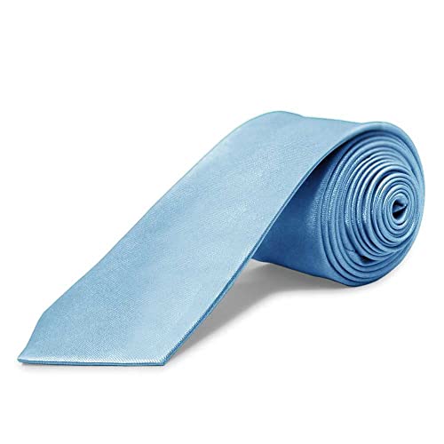 OcioDual Schmale Unisex-Krawatte ohne Satindruck für Feiern und Veranstaltungen 100% Türkisfarbenes Polyester von OcioDual