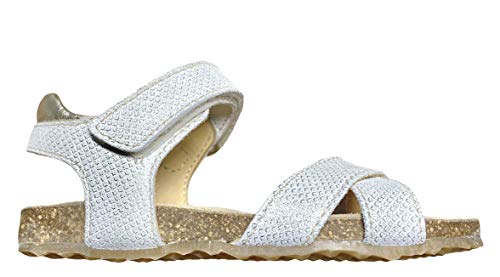 Ocra Mädchen Sandalen mit Klett pflanz. geg. Weiß Gold, Schuhgröße:EUR 33 von Ocra