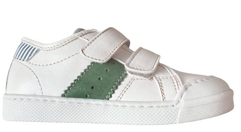 Ocra Ocra Sneaker Halbschuh Kinder Klett pflanz. geg. 193 Weiß Grün Schnürschuh von Ocra